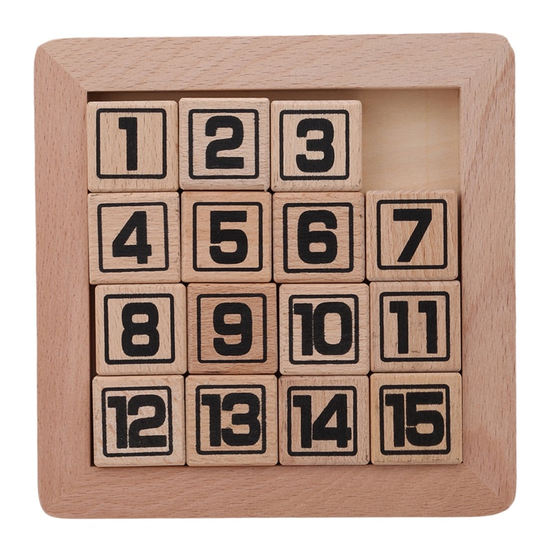 15 Number Puzzle Slide Game Jigsaw Random Color Toy