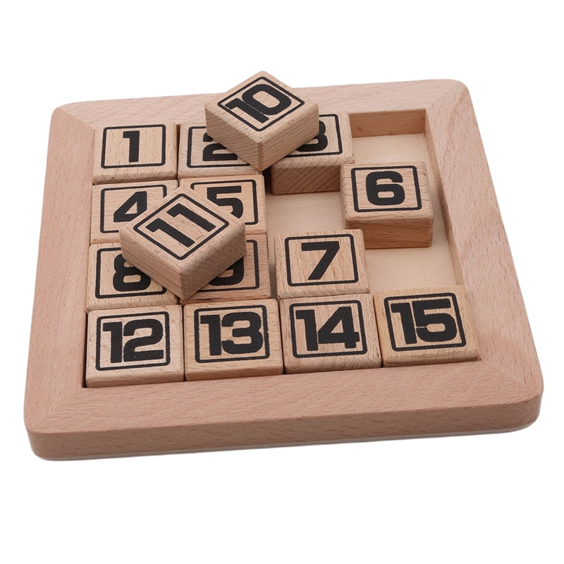 15 Number Puzzle Slide Game Jigsaw Random Color Toy