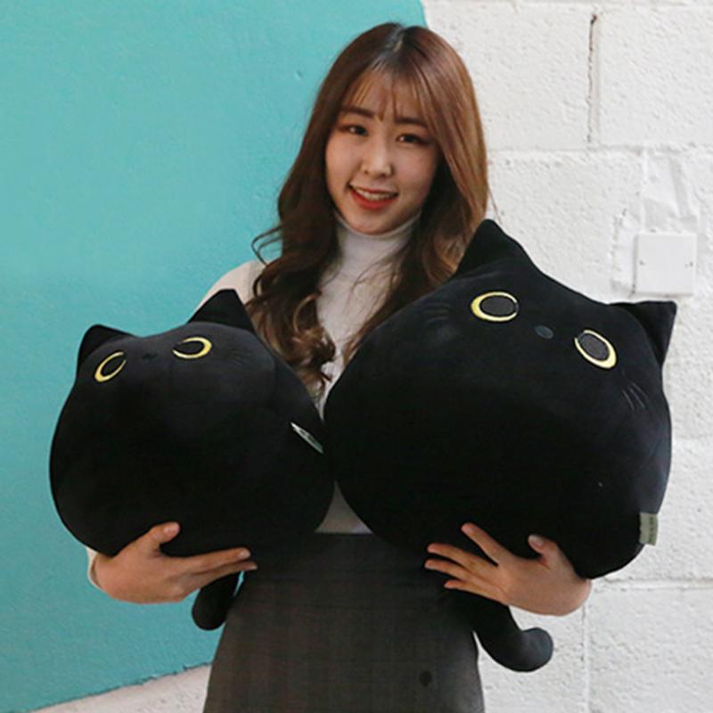 Black Cat Shaped Soft Plush Pillows