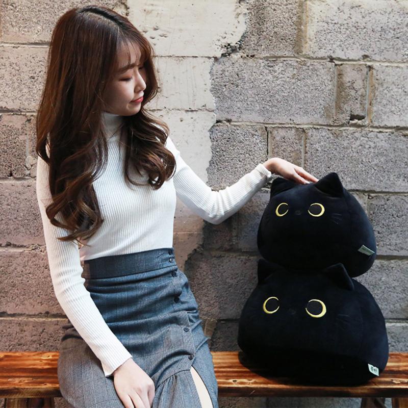 Black Cat Shaped Soft Plush Pillows