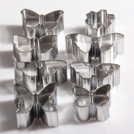 8pcs/set 3D Butterfly Shaped Stainless Steel Cookie Cutter