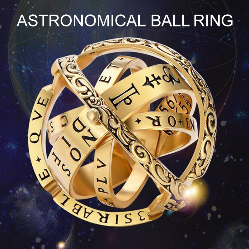 Creative Astronomical Sphere Ball Ring