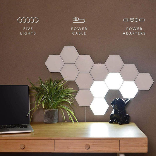 Hexagonal Touch Switch Quantum Wall Lamp