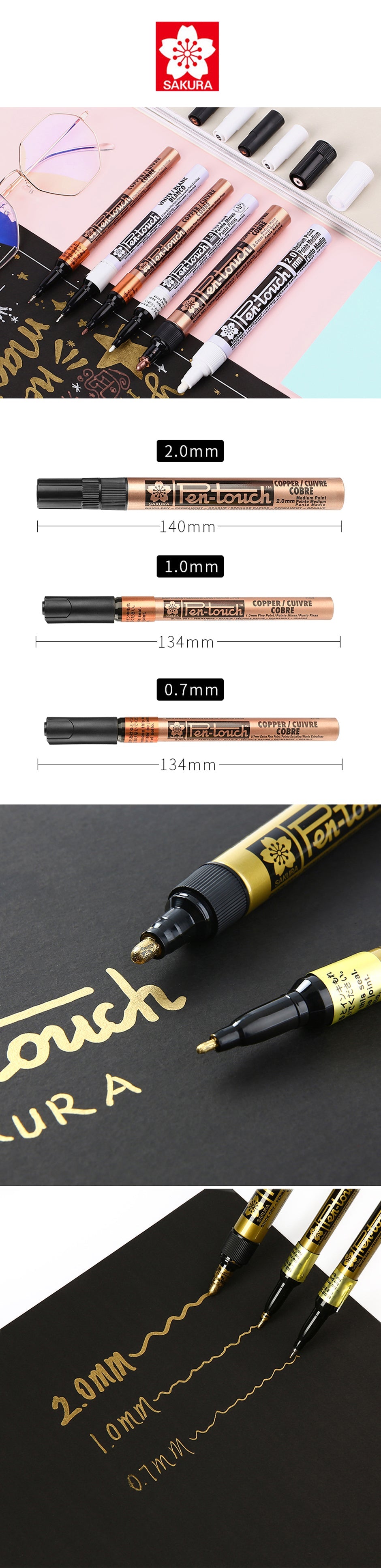 Japan SAKURA gold silver paint pen