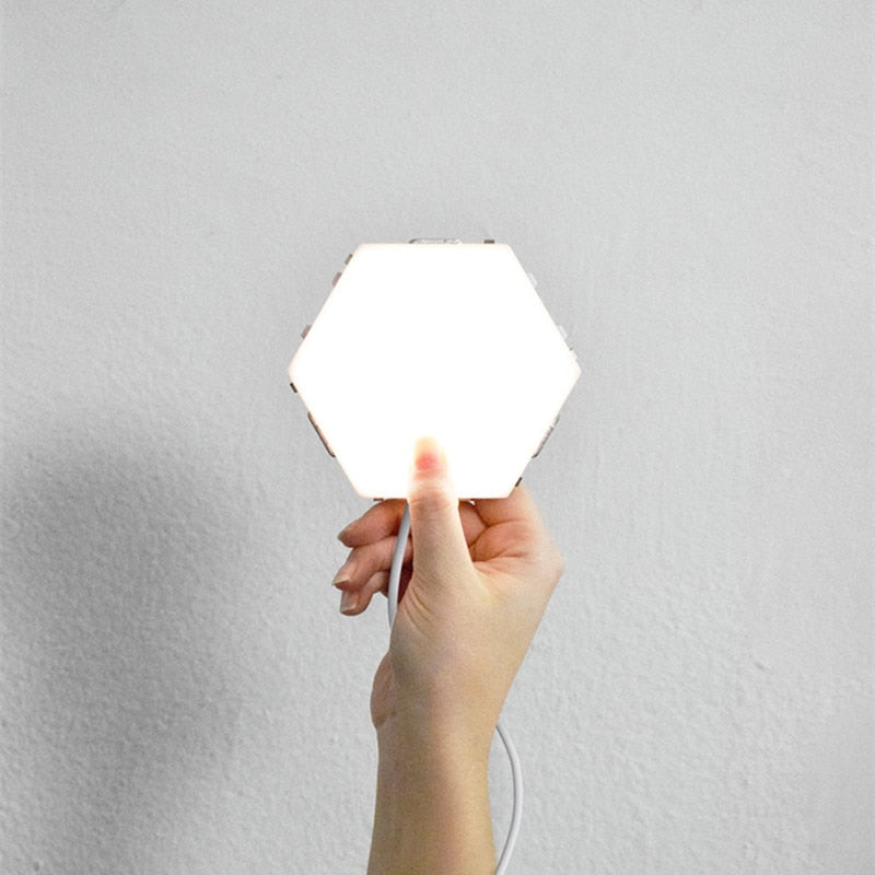 Hexagonal Touch Switch Quantum Wall Lamp