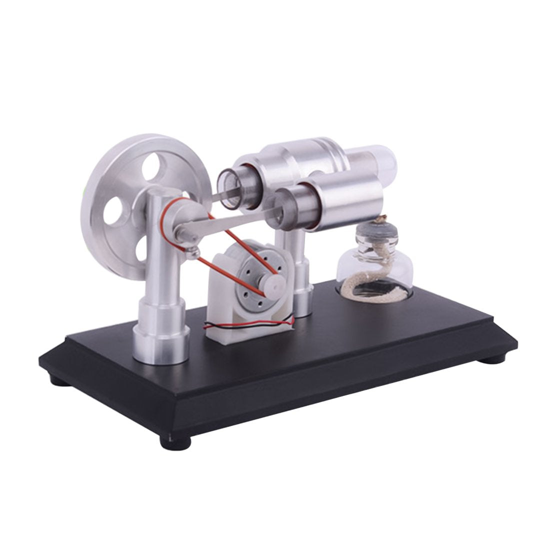 Double-cylinder Micro DIY External Combustion Stirling Engine