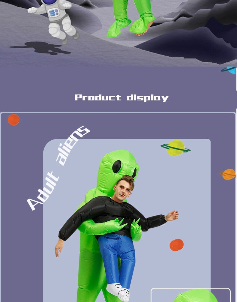 Cosplay Anime Inflatable Costume Green Alien Adult Kids