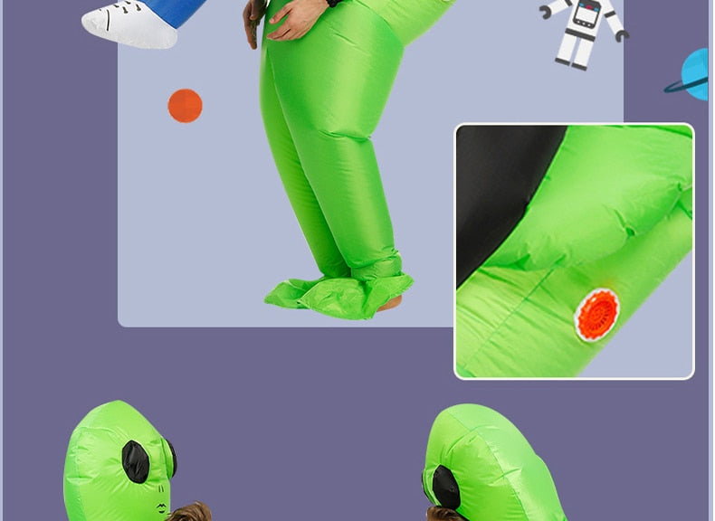 Cosplay Anime Inflatable Costume Green Alien Adult Kids