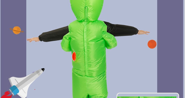 Cosplay Anime Inflatable Costume Green Alien Adult Kids