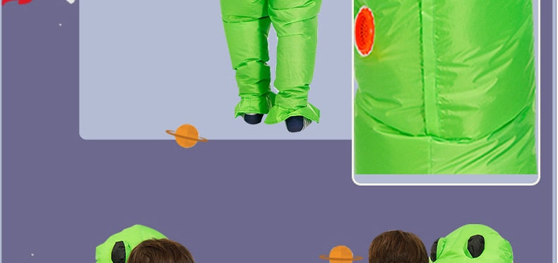 Cosplay Anime Inflatable Costume Green Alien Adult Kids