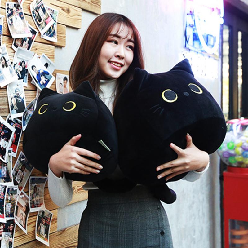 Black Cat Shaped Soft Plush Pillows