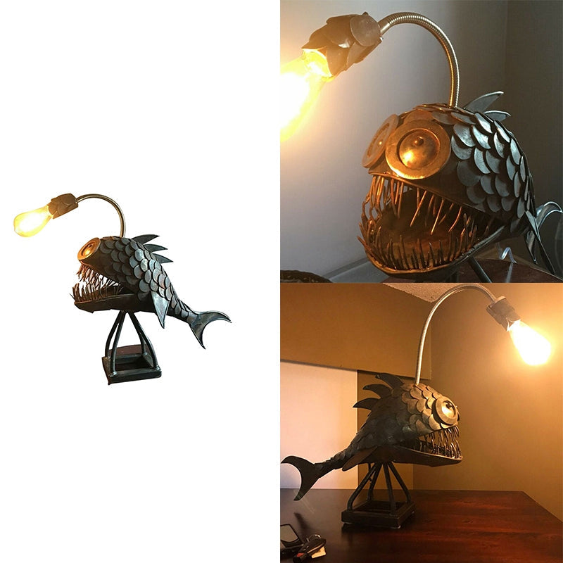 Angler Fish Lamp USB Rechargeable Desktop Metal Ligh