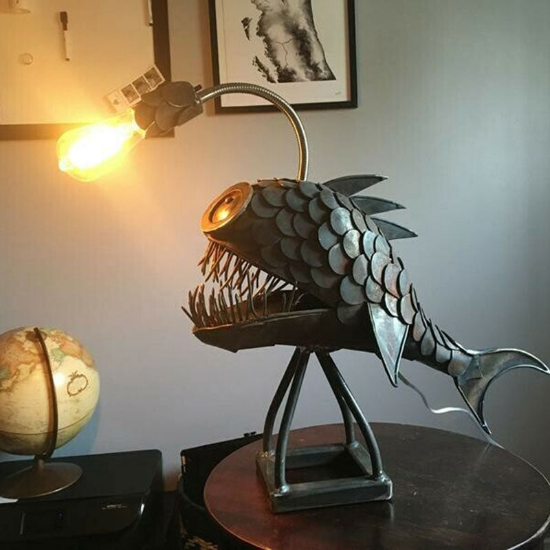 Angler Fish Lamp USB Rechargeable Desktop Metal Ligh