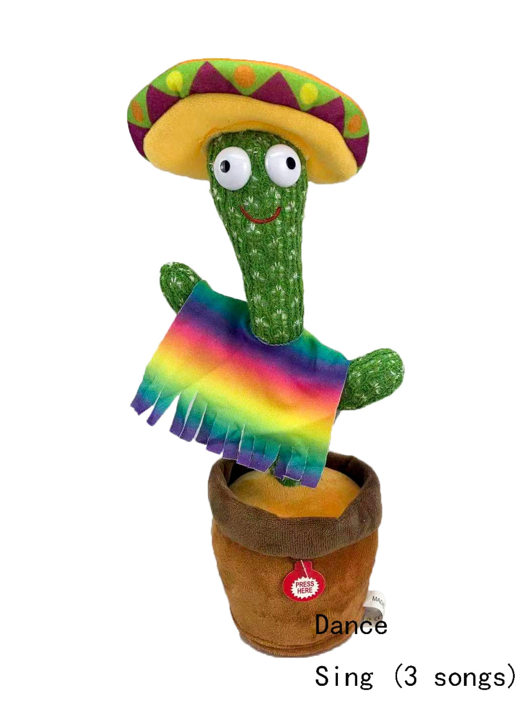 Electric Dancing Plant Cactus Plush Stuffed Toy with Music