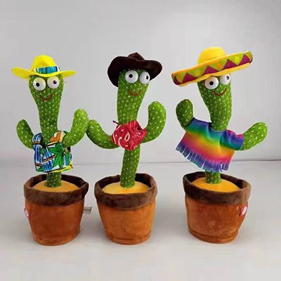 Electric Dancing Plant Cactus Plush Stuffed Toy with Music