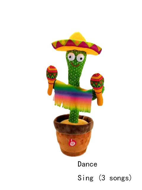 Electric Dancing Plant Cactus Plush Stuffed Toy with Music