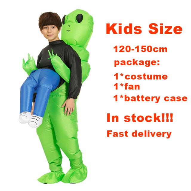 Cosplay Anime Inflatable Costume Green Alien Adult Kids