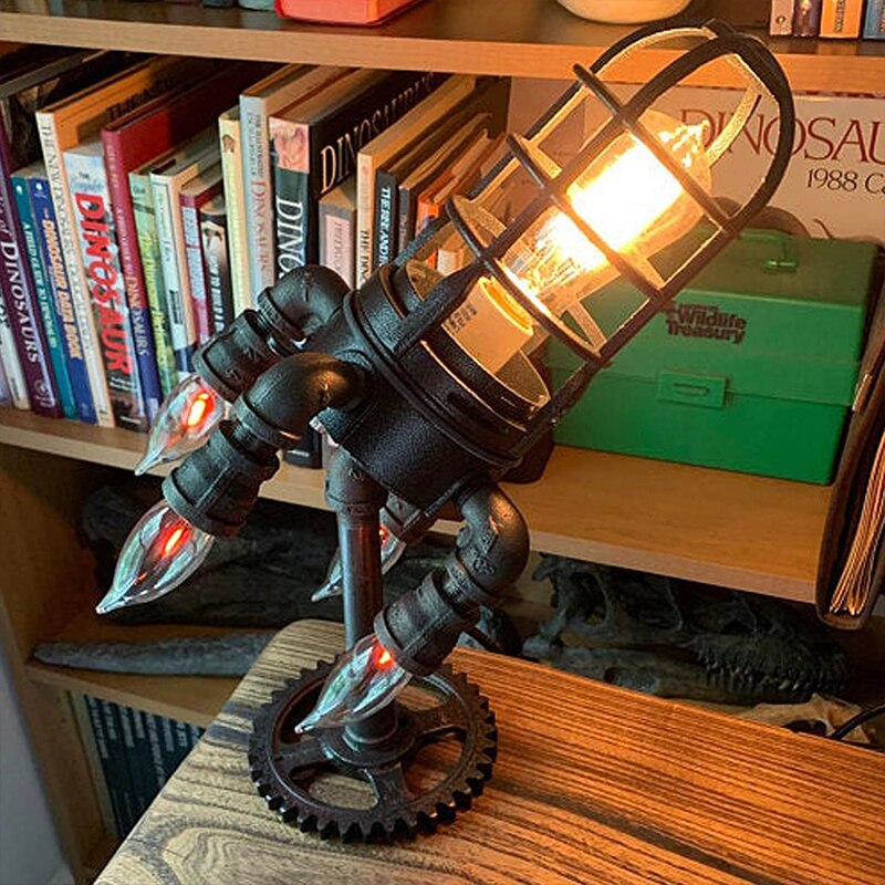 Vintage Rocket Ship Lamp Steampunk