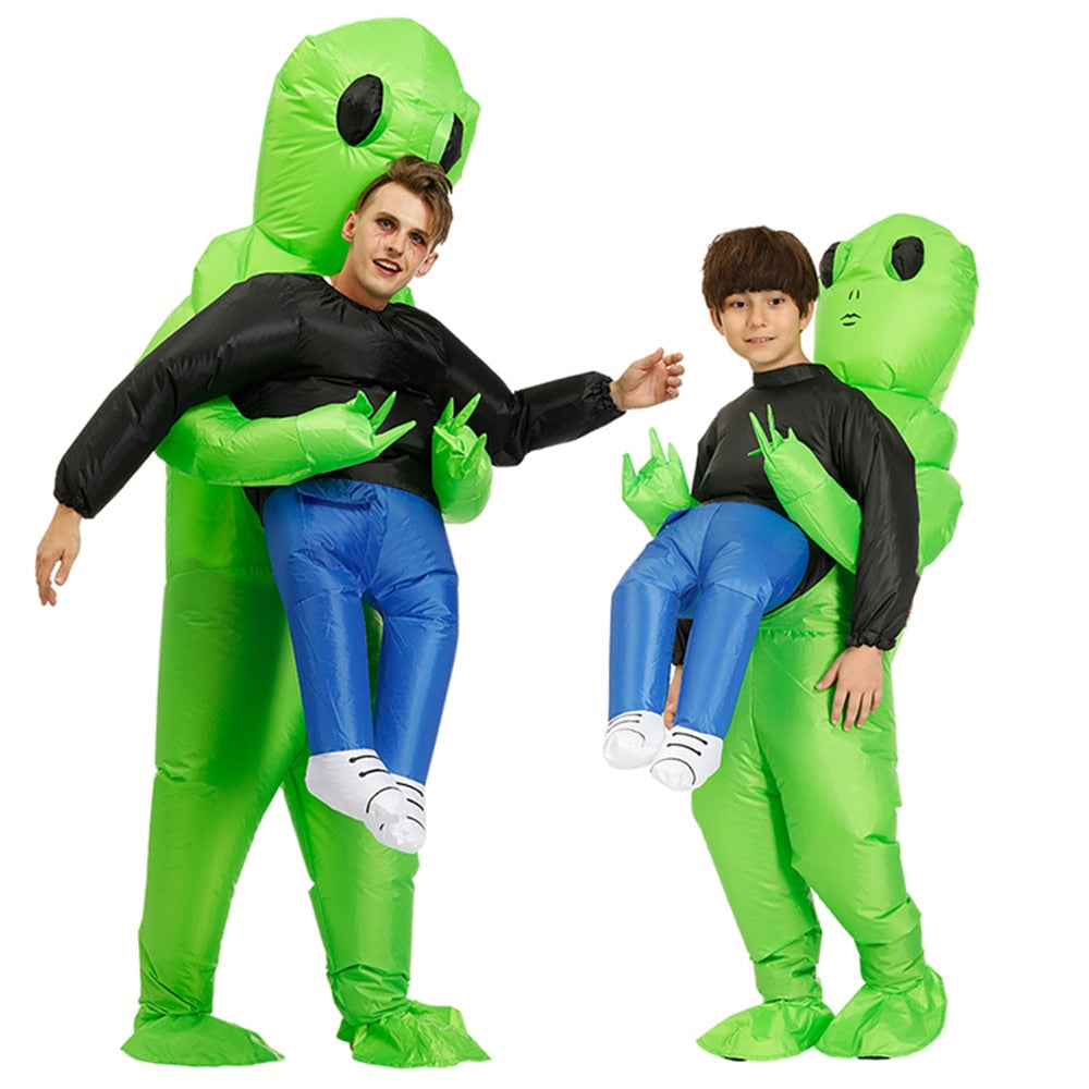 Cosplay Anime Inflatable Costume Green Alien Adult Kids