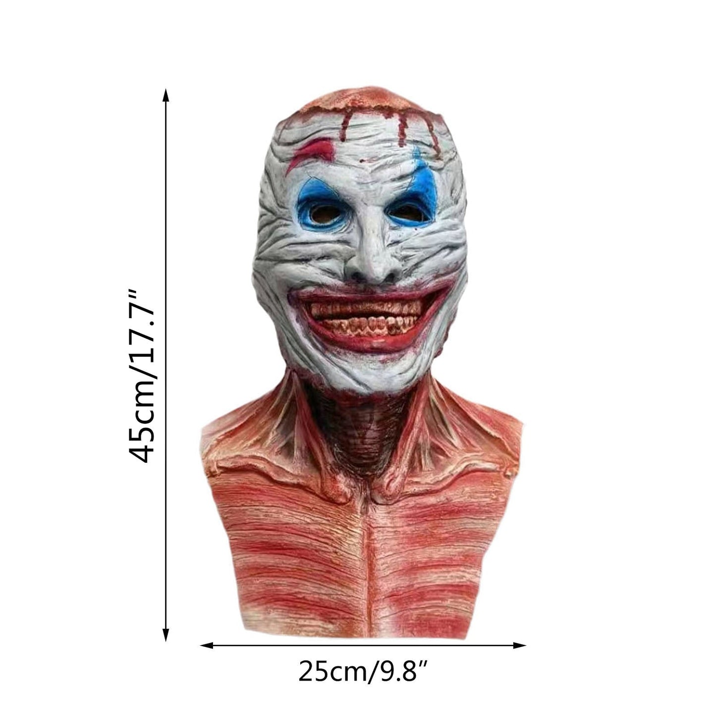 Bloody Horror Skull Head Halloween Double-Layer Ripped Mask