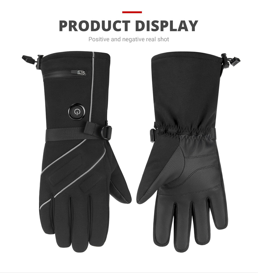 Waterproof Heated Touch Screen Motorcycle Gloves