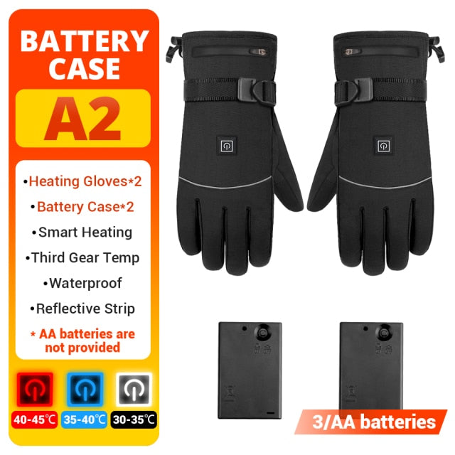 Waterproof Heated Touch Screen Motorcycle Gloves