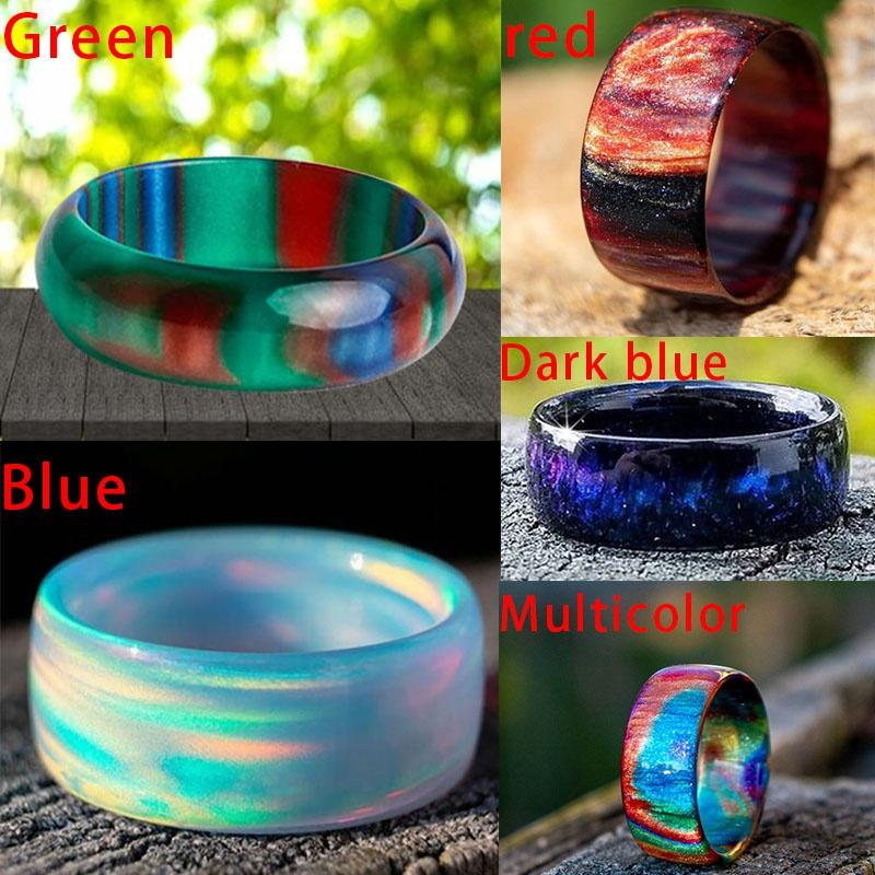 Mens Women Jewellery Stranger Thing Rainbow Opal Rings