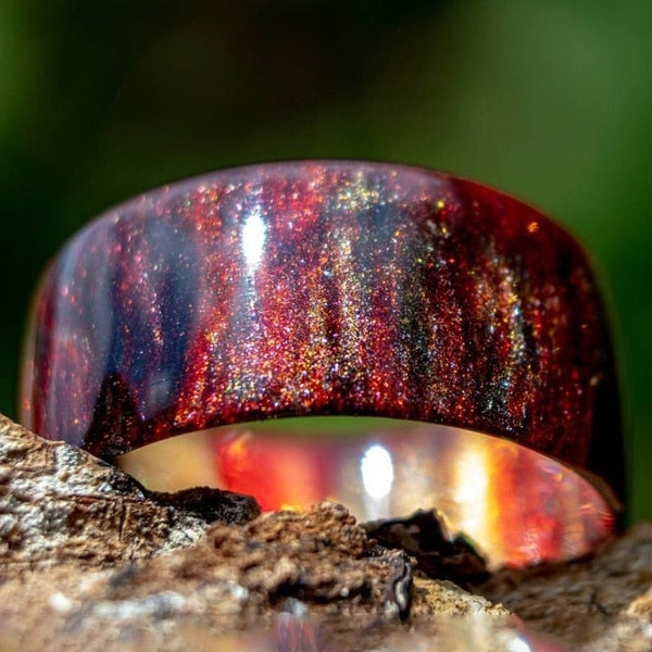 Mens Women Jewellery Stranger Thing Rainbow Opal Rings