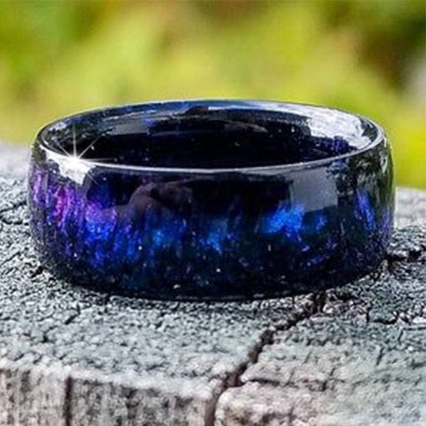 Mens Women Jewellery Stranger Thing Rainbow Opal Rings