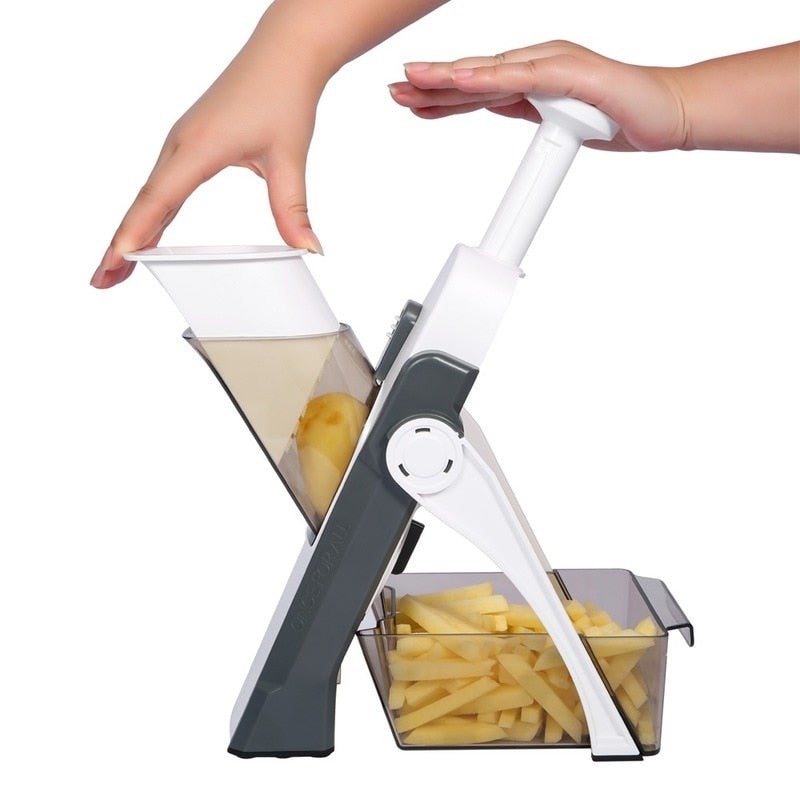 Mandoline Slicer, Meal Prep & More with 30+ Presets & Thickness Adjuster - Aqua