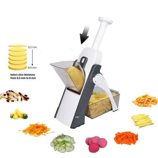 Mandoline Slicer, Meal Prep & More with 30+ Presets & Thickness Adjuster - Aqua