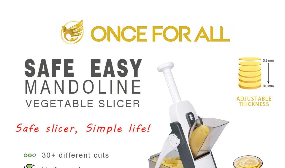 Mandoline Slicer, Meal Prep & More with 30+ Presets & Thickness Adjuster - Aqua