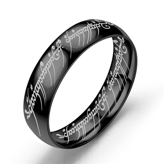 Stainless Steel Laser Engraving Exquisite Couples Wedding Rings,