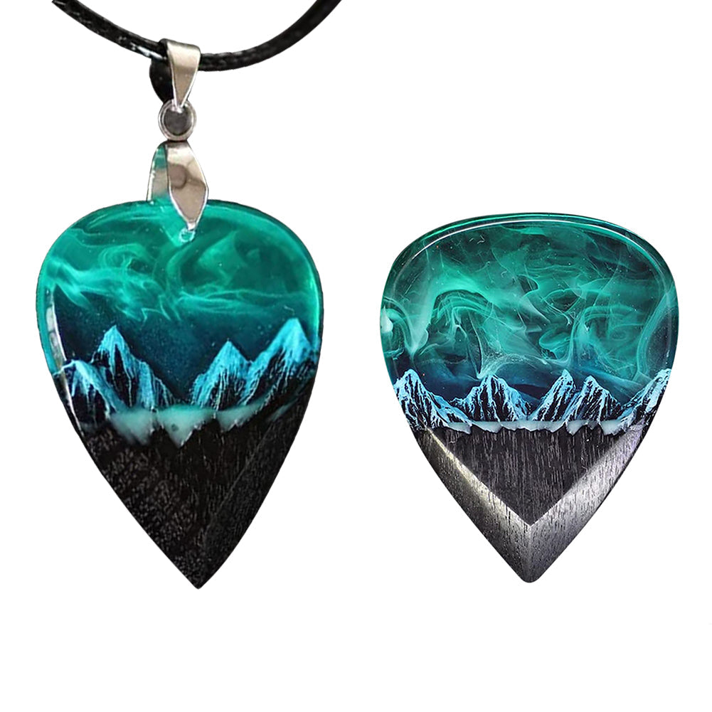 Aurora Borealis Resin Pendant Men Women