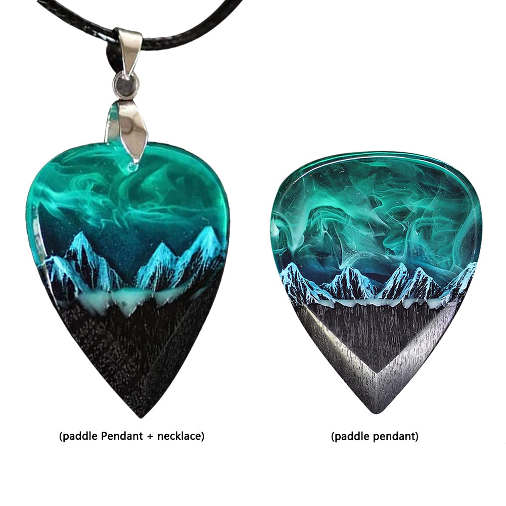 Aurora Borealis Resin Pendant Men Women