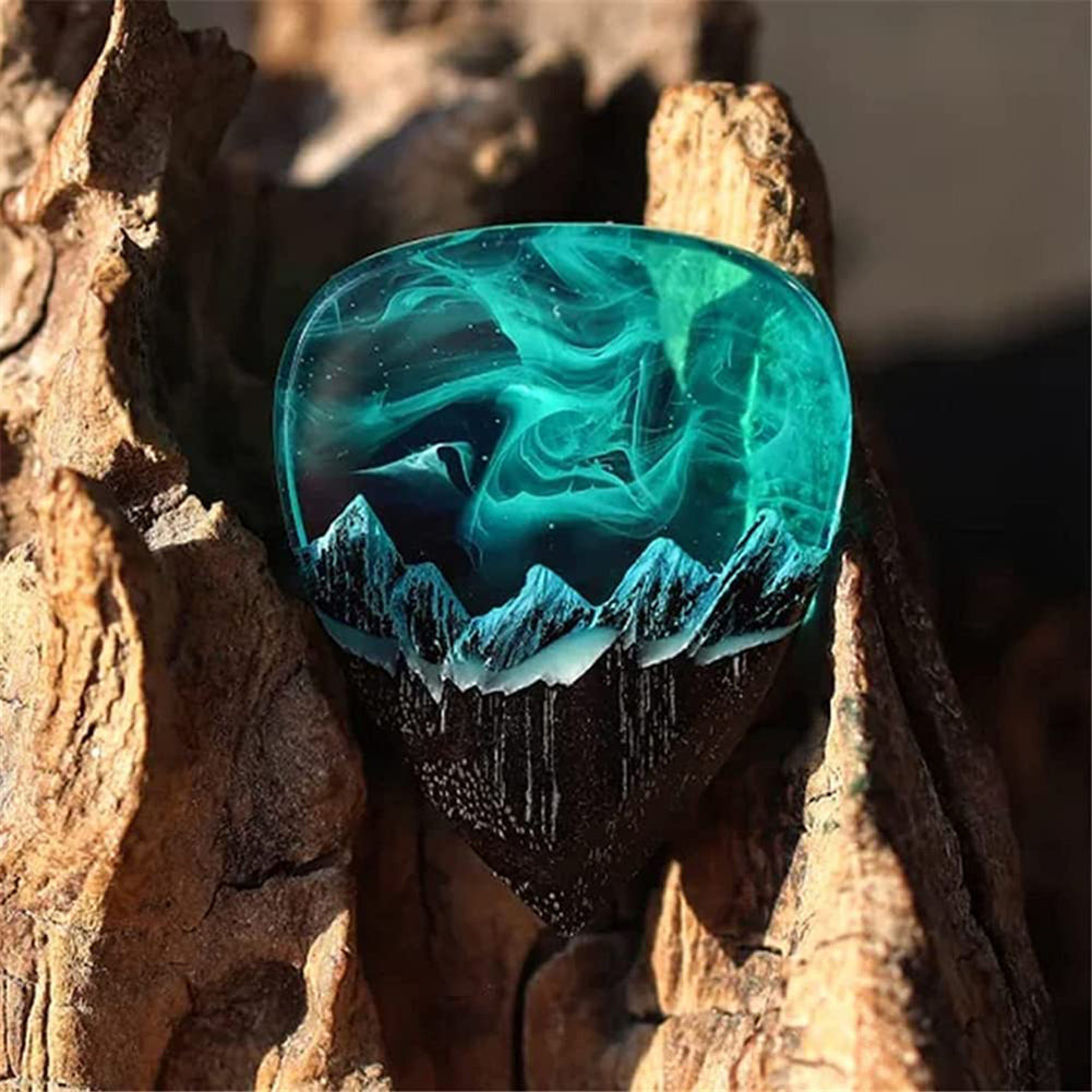 Aurora Borealis Resin Pendant Men Women