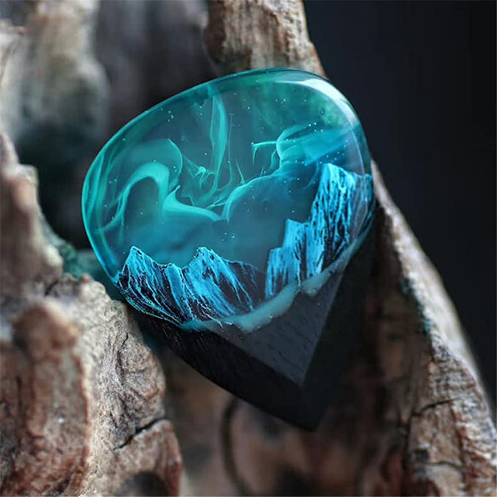 Aurora Borealis Resin Pendant Men Women