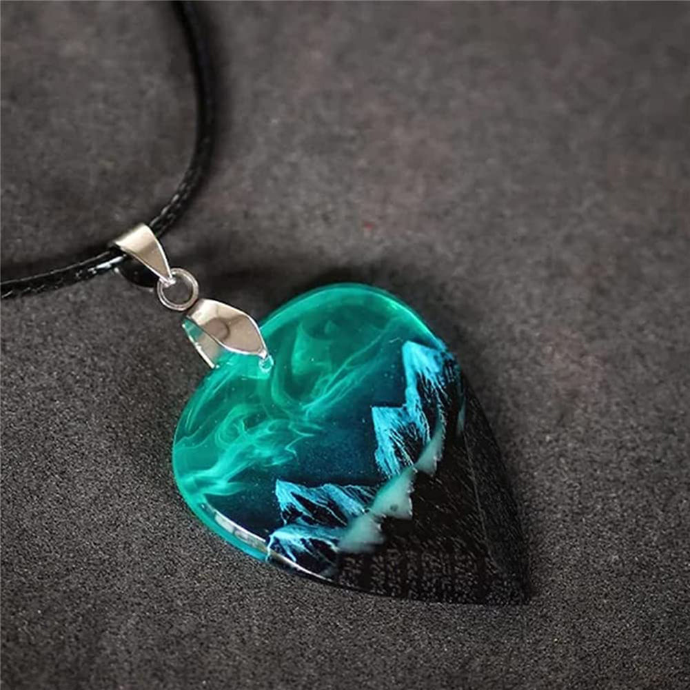 Aurora Borealis Resin Pendant Men Women