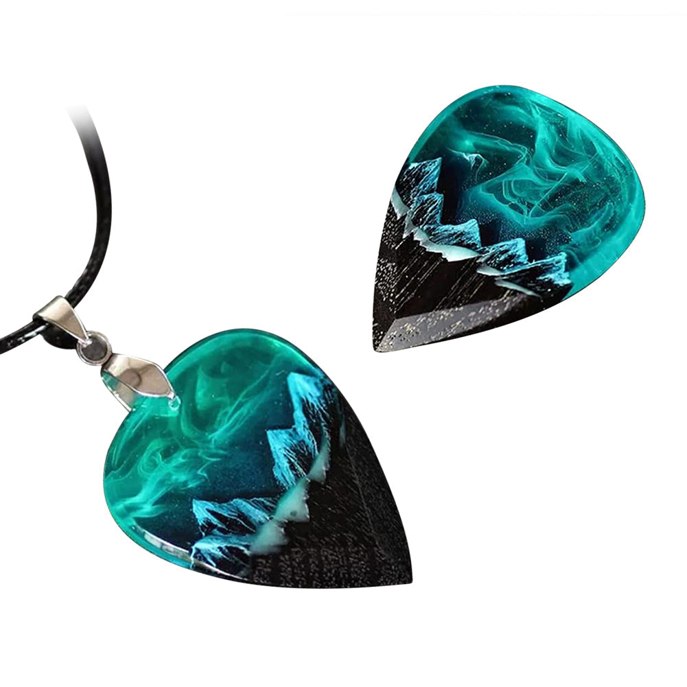 Aurora Borealis Resin Pendant Men Women