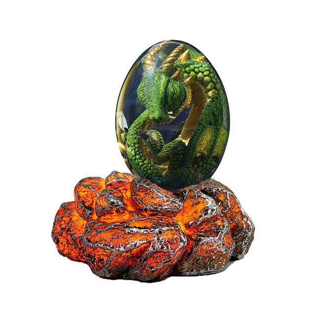 Crystal Transparent Resin Statue Dragon Egg Lava