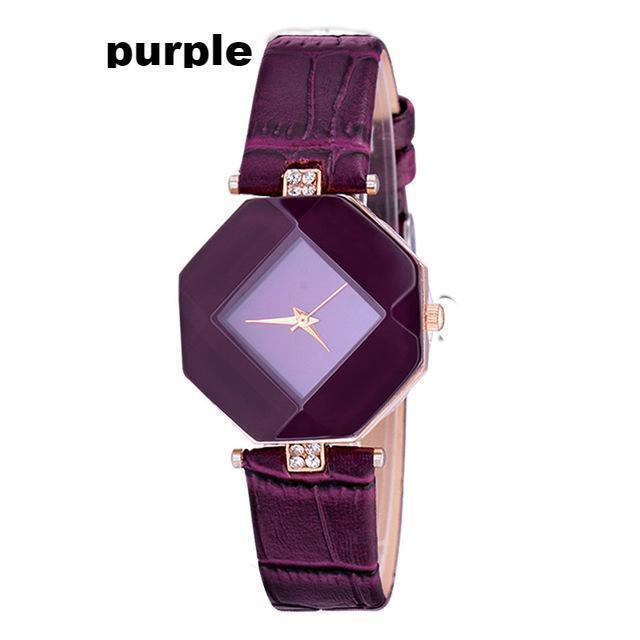 Gem Cut Crystal Wrist Watch For Womens