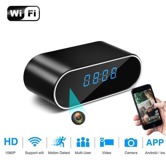 Motion Sensor WiFi Table Clock Mini Camera 1080P HD