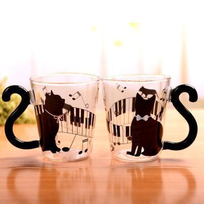 Lovely Cat Glass Mug